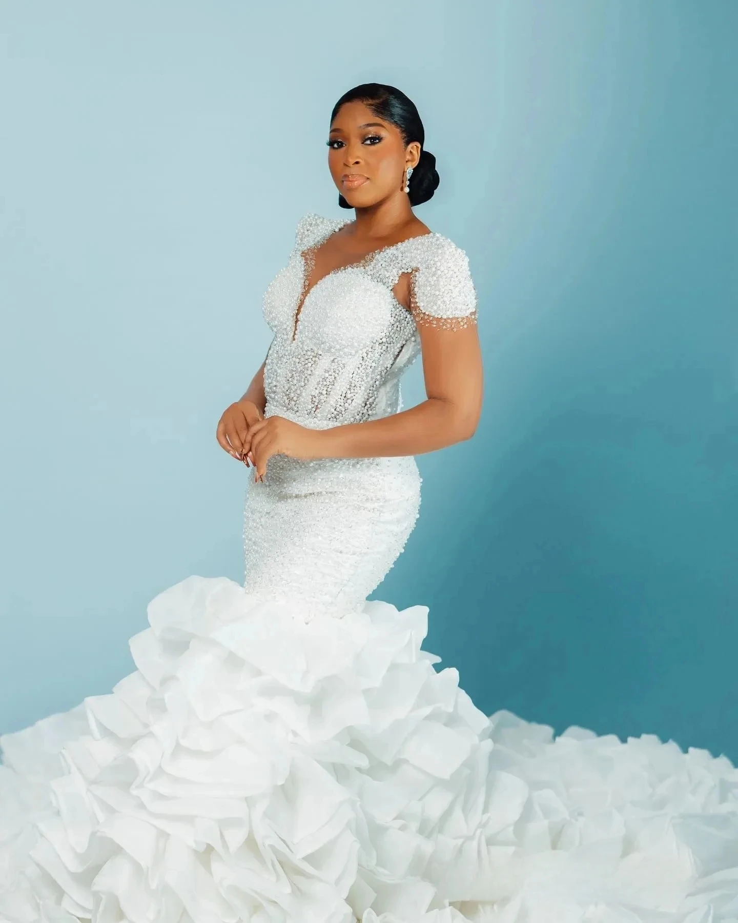 Luxury Mermaid Wedding Dress 2026 Sheer Neck Illusion Pearls Beads Long Sleeves Beaded Pearls Ruffles tulle Bride Bridal Gowns 
Luxury Mermaid Wedding Dress 2026 Sheer Neck Illusion Pearls Beads Long Sleeves Beaded Pearls Ruffles tulle Bride Bridal Gowns