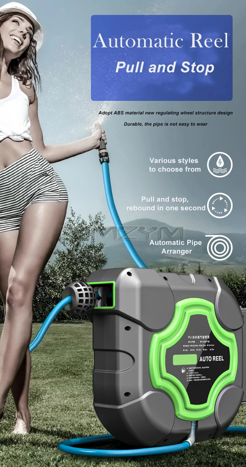 20 м автоматическая выдвижная катушка для шланга, автомойка, садовый держатель для ирригационной водяной трубки, настенное крепление, водяные трубки высокого давления, роликовый барабан
20 м автоматическая выдвижная катушка для шланга, автомойка, садовый держатель для ирригационной водяной трубки, настенное крепление, водяные трубки высокого давления, роликовый барабан