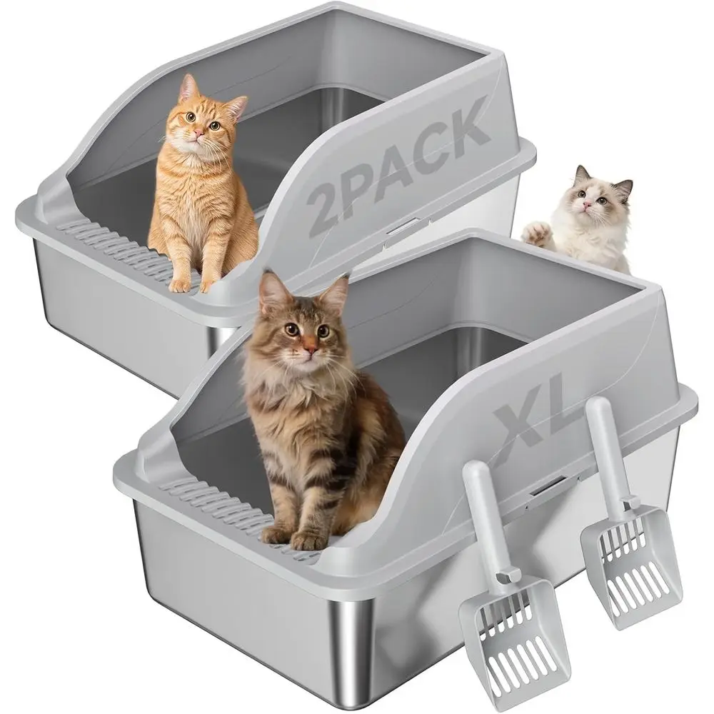 Extra Large Metal Cat Litter Box with High Sides and Lid, Odor Control, Easy Clean, Anti-Scratch, Leak-Resistant
Extra Large Metal Cat Litter Box with High Sides and Lid, Odor Control, Easy Clean, Anti-Scratch, Leak-Resistant