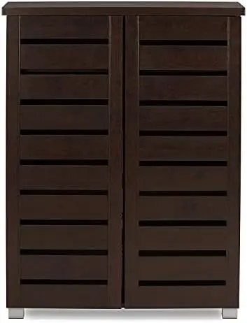 Wholesale Interiors Adalwin Modern and Contemporary 2-Door Dark Brown Wooden Entryway Shoes Storage Cabinet, SC863522-Wenge
Wholesale Interiors Adalwin Modern and Contemporary 2-Door Dark Brown Wooden Entryway Shoes Storage Cabinet, SC863522-Wenge