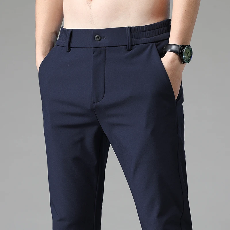 Spring Summer Thin Mens Pants Quick-drying Breathable Classic Casual Pants Korean Stretch Slim Fit Business Leisure Trousers
Spring Summer Thin Mens Pants Quick-drying Breathable Classic Casual Pants Korean Stretch Slim Fit Business Leisure Trousers