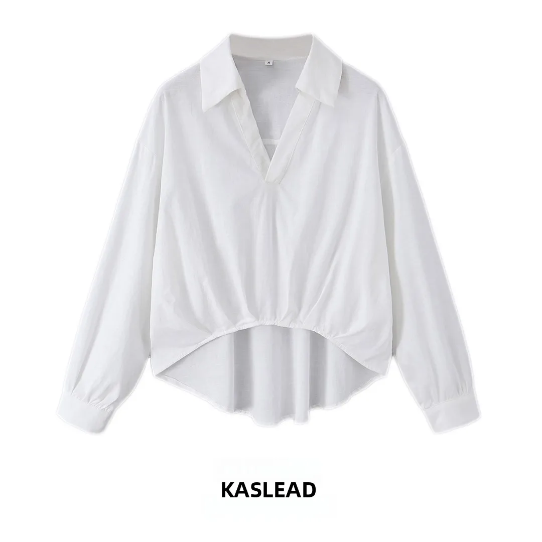 KASLEAD New Women's Fashionable Loose Shirt with Fluffy Hemline Polyester Fiber Long Sleeve Casual Breathable Shirt
KASLEAD New Women's Fashionable Loose Shirt with Fluffy Hemline Polyester Fiber Long Sleeve Casual Breathable Shirt