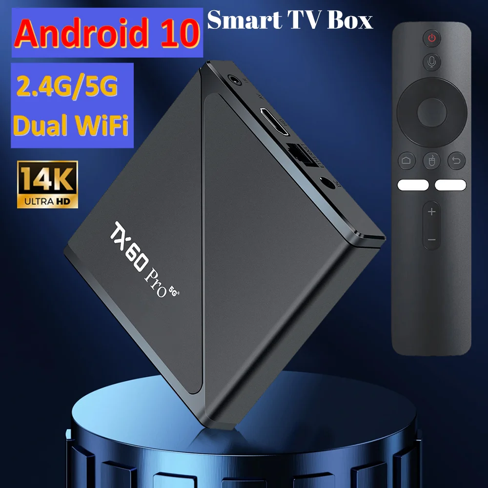 Smart TV Box Android 10 TV Box TX60 PRO Set Top Box 2.4G/5G Dual WiFi 14K TV Box Allwinner H313 Quad Core 1GB 8GB Media Player
Smart TV Box Android 10 TV Box TX60 PRO Set Top Box 2.4G/5G Dual WiFi 14K TV Box Allwinner H313 Quad Core 1GB 8GB Media Player