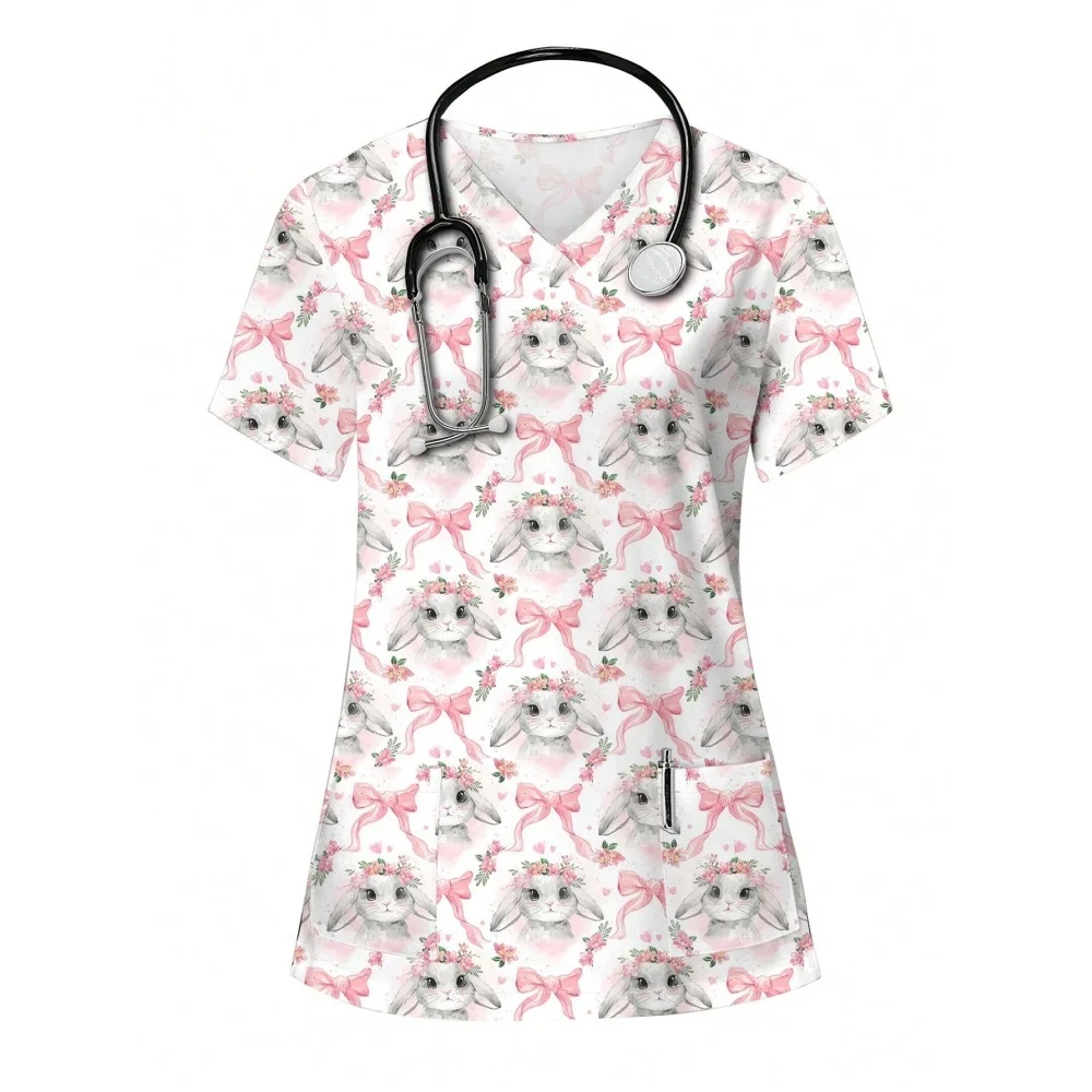 Cartoon Animal Print Hospital Nursing Working Uniform Dentist Tee Women V-Neck Pocket Medical Uniforms Nursing Working Clothes
Cartoon Animal Print Hospital Nursing Working Uniform Dentist Tee Women V-Neck Pocket Medical Uniforms Nursing Working Clothes