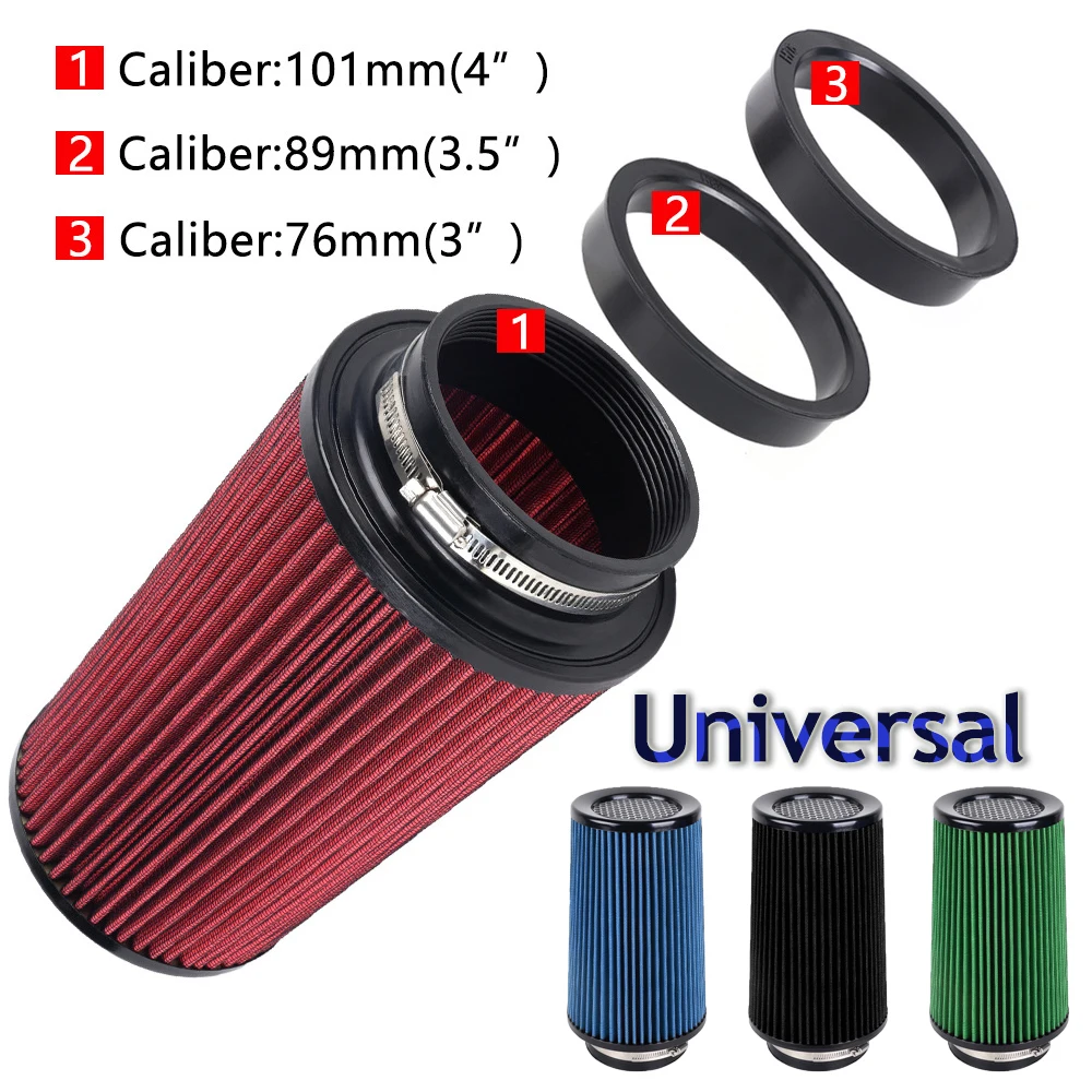 Car Cold Air Intake Filter Kit 76/89/101mm Universal Sport Racing Performance Engine High Flow Cone Air Cleaner Auto Accessories
Car Cold Air Intake Filter Kit 76/89/101mm Universal Sport Racing Performance Engine High Flow Cone Air Cleaner Auto Accessories