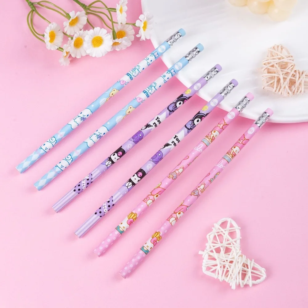 50 шт. карандаши Sanrio с ластиком Melody Kuromi Cinnamoroll, черный карандаш для письма, школьные канцелярские принадлежности, рождественские подарки
50 шт. карандаши Sanrio с ластиком Melody Kuromi Cinnamoroll, черный карандаш для письма, школьные канцелярские принадлежности, рождественские подарки