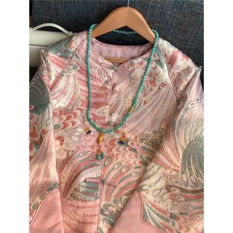 Elegant Song Jin Button up Coat Chinese Style Women's Fashion Tang Costume Style Autumn Winter New Arrival Straight Tube Type
Elegant Song Jin Button up Coat Chinese Style Women's Fashion Tang Costume Style Autumn Winter New Arrival Straight Tube Type