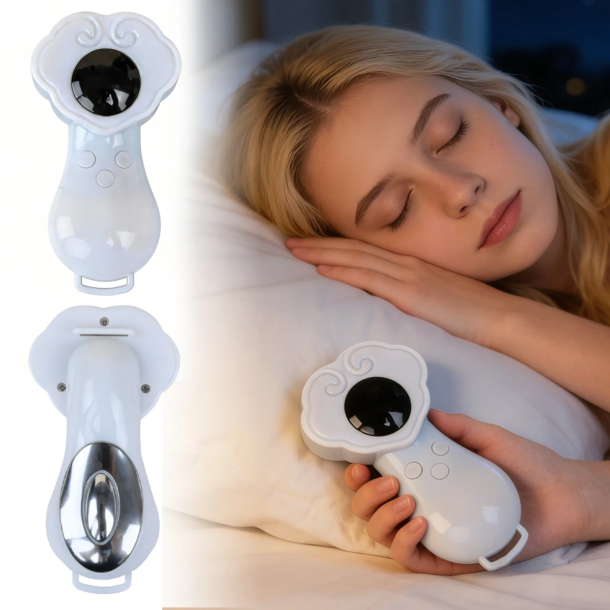Intelligent Microcurrent Sleep Device, Handheld Sleep Aid, Anxiety-Relieving and Calming Sleep Massager
Intelligent Microcurrent Sleep Device, Handheld Sleep Aid, Anxiety-Relieving and Calming Sleep Massager