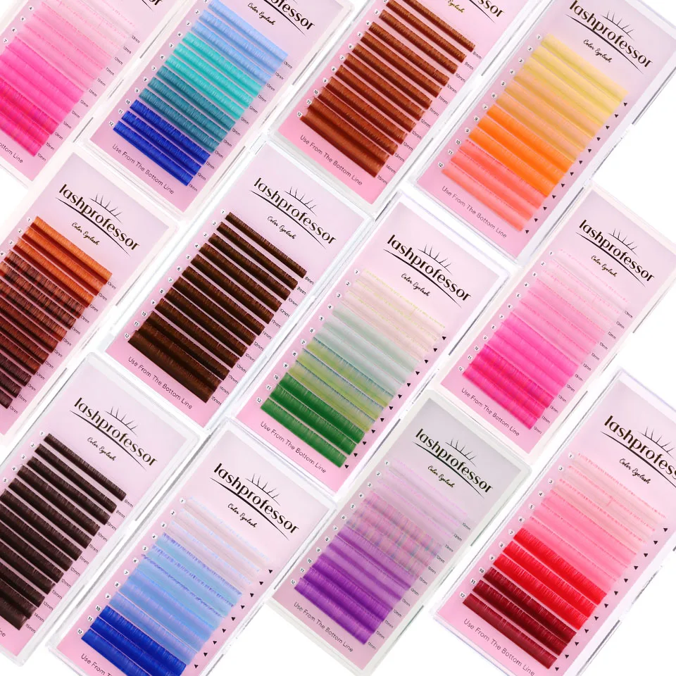 RUJADE Purple Blue Pink Green Yellow Brown Ombre Color Eyelash Extension Individual Faux Mink Colorful Russian Volume Eyelashes
RUJADE Purple Blue Pink Green Yellow Brown Ombre Color Eyelash Extension Individual Faux Mink Colorful Russian Volume Eyelashes