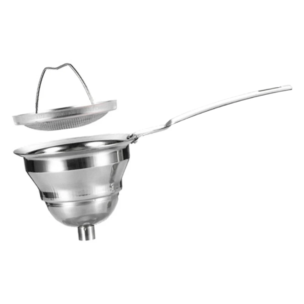 Stainless Steel Oil Filter Strainer Spoon Scoop Grease Container Wide Mouth Long Handle Kitchen Funnel Funnel High Density
Stainless Steel Oil Filter Strainer Spoon Scoop Grease Container Wide Mouth Long Handle Kitchen Funnel Funnel High Density