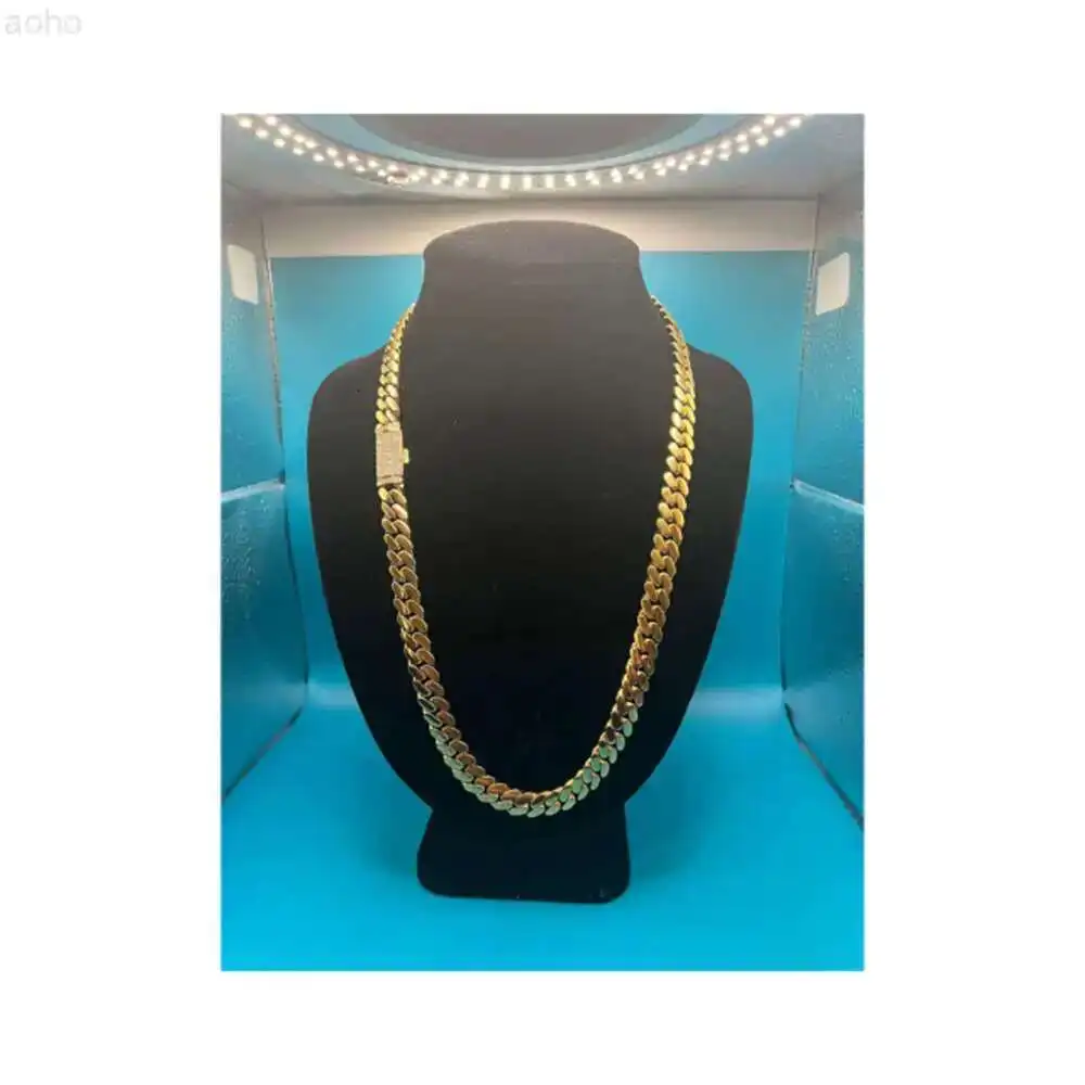 10mm Miami Cuban Link Bracelet Diamond Clasp Combo -gold Plated18k-silver-brass-cz Stones 115 Gram Heavy Solid Men Women Chain
10mm Miami Cuban Link Bracelet Diamond Clasp Combo -gold Plated18k-silver-brass-cz Stones 115 Gram Heavy Solid Men Women Chain