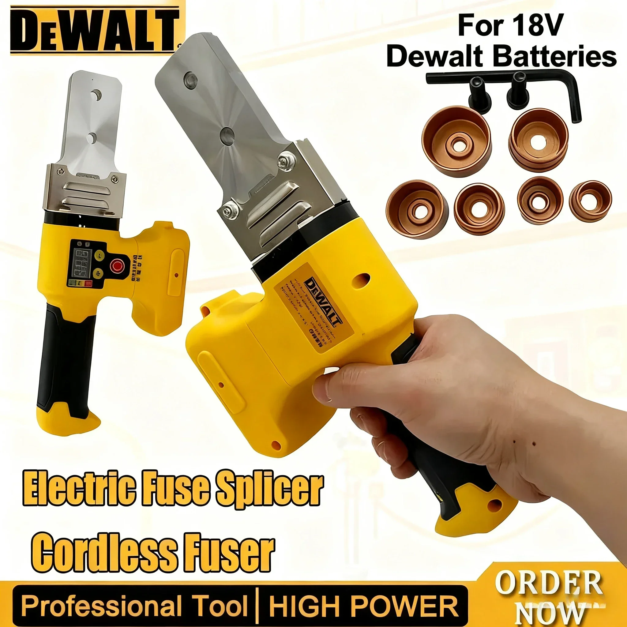 Dewalt Cordless Electric Fuser Fuse Splicer Pipe Fuser PPR PE Soldering Iron Plastic Tube PP Heating Hot Melt Welding Machine
Dewalt Cordless Electric Fuser Fuse Splicer Pipe Fuser PPR PE Soldering Iron Plastic Tube PP Heating Hot Melt Welding Machine