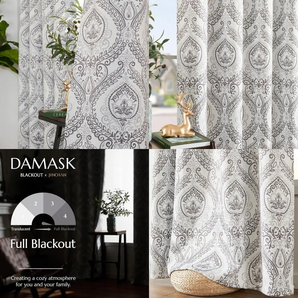 Серый дамасский медальон с 84, изолированные шторы с люверсами, винтажная роскошь для спальни и гостиной, набор из 2 панелей
Серый дамасский медальон с 84, изолированные шторы с люверсами, винтажная роскошь для спальни и гостиной, набор из 2 панелей