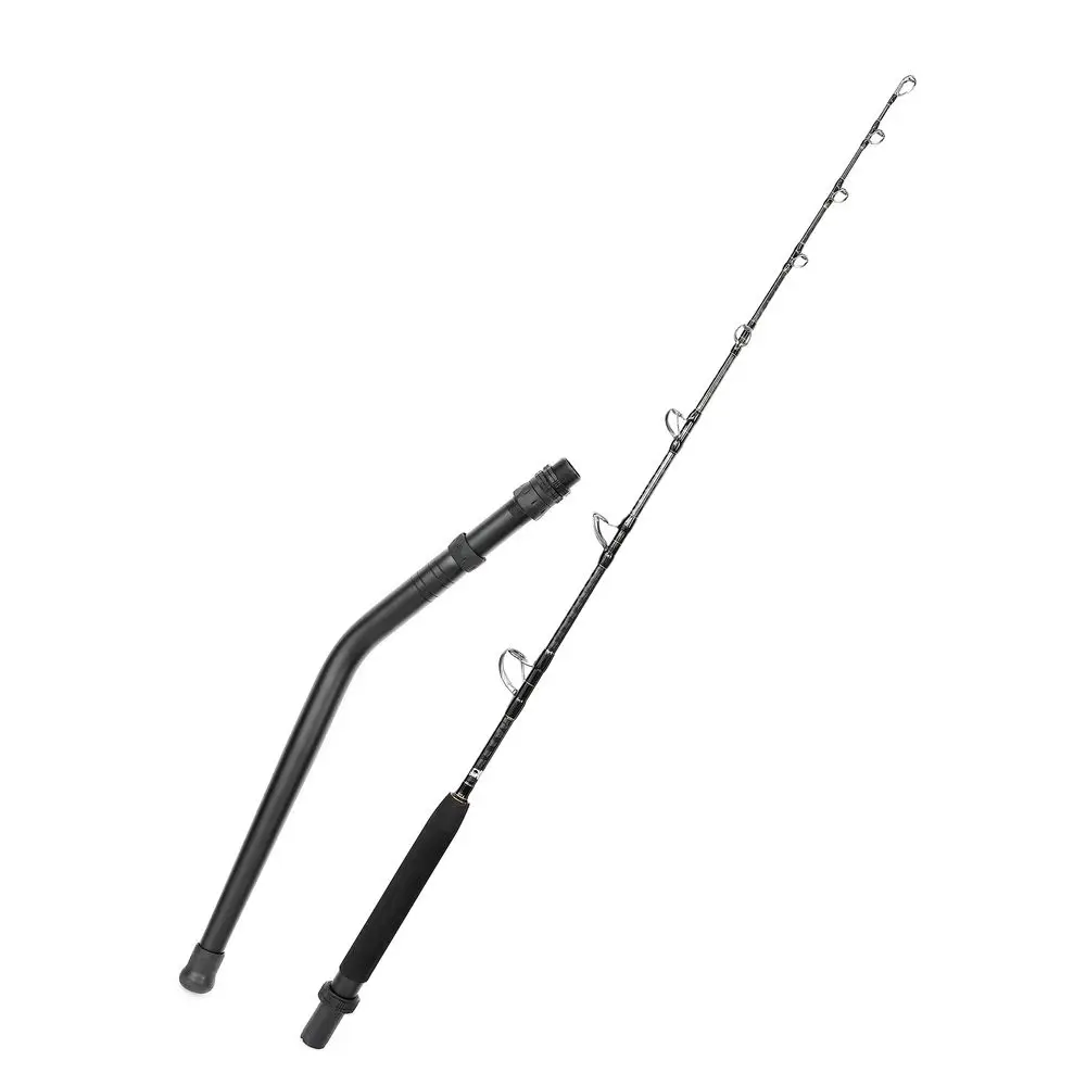 511 57 Carbon Fiber Fishing Rod Spiral Wrap Extreme Trolling 50lb 80lb with Fuji Stainless Steel Guides and Bent Butt Handle fo
511 57 Carbon Fiber Fishing Rod Spiral Wrap Extreme Trolling 50lb 80lb with Fuji Stainless Steel Guides and Bent Butt Handle fo