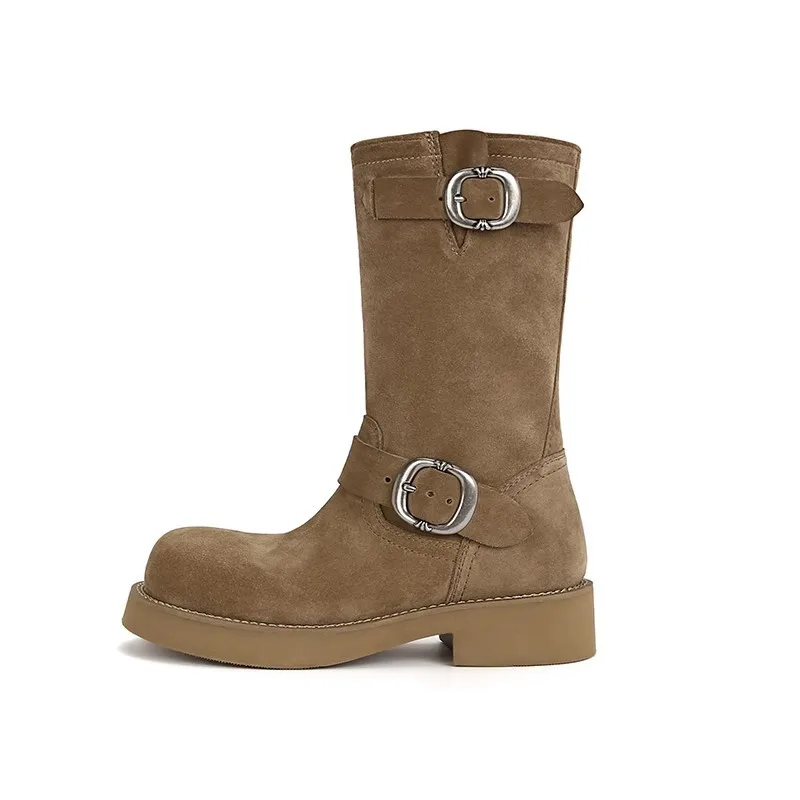 Retro Metal Buckle Women's Boots Belt Buckle Locomotive Short Boots for Women Fashion Round Head Woman's Shoes Botas Feminina
Retro Metal Buckle Women's Boots Belt Buckle Locomotive Short Boots for Women Fashion Round Head Woman's Shoes Botas Feminina