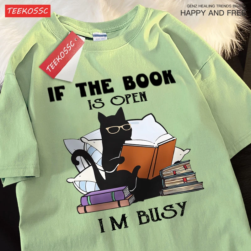 Street Cotton Man'S T-Shirts A Serious Reading Kittenprinting Short Sleeve Oversize O-Neck Soft Tee Shirts Female Clothes
Street Cotton Man'S T-Shirts A Serious Reading Kittenprinting Short Sleeve Oversize O-Neck Soft Tee Shirts Female Clothes