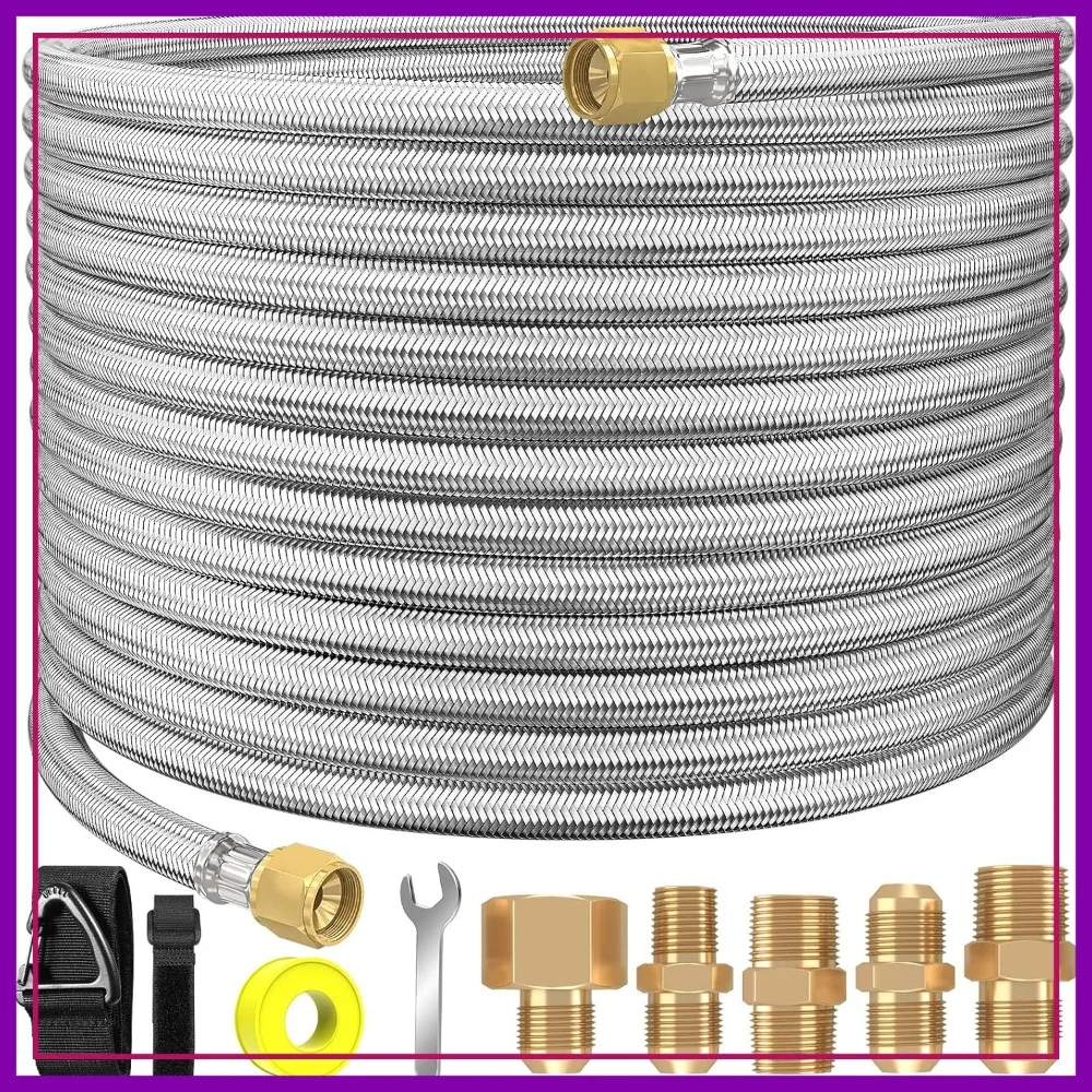 48Ft Propane Hose Extension with Conversion Couplings for BBQ, Fire Pit, Heater
48Ft Propane Hose Extension with Conversion Couplings for BBQ, Fire Pit, Heater