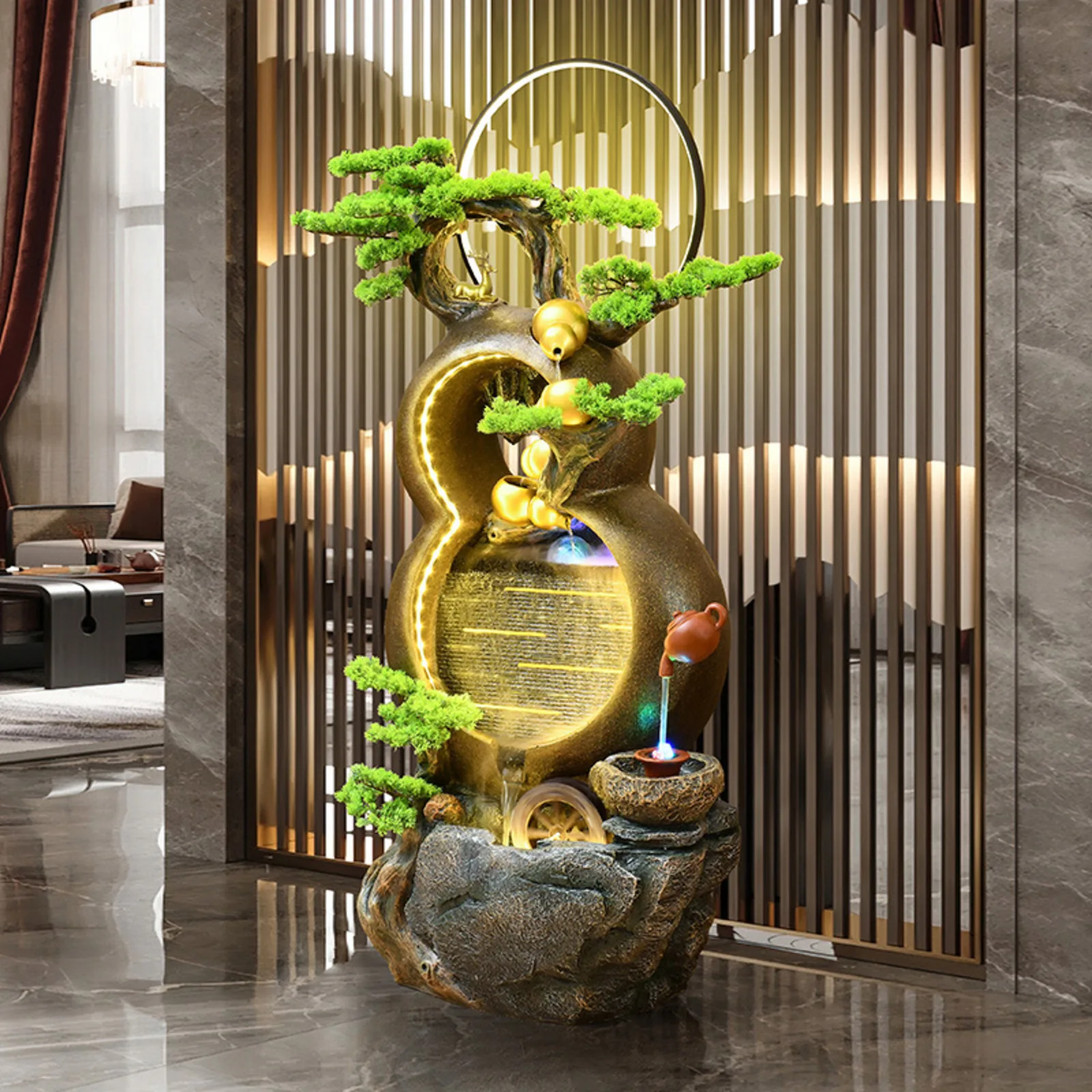 CHENYISHI Elegant Decorative Water Fountain with LED Lights and Natural Design Perfect for Indoor and Outdoor Home Decor
CHENYISHI Elegant Decorative Water Fountain with LED Lights and Natural Design Perfect for Indoor and Outdoor Home Decor