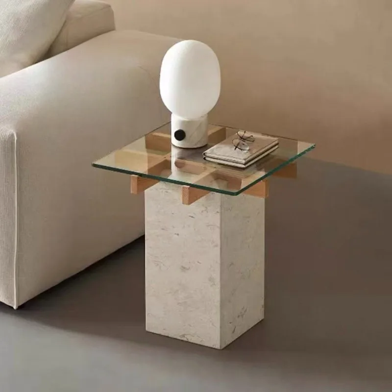 Medieval Wabi-Sabi Natural Travertine & Ultra-Clear Glass Coffee Table, Modern Minimalist Marble Designer Table for Villa& Hotel
Medieval Wabi-Sabi Natural Travertine & Ultra-Clear Glass Coffee Table, Modern Minimalist Marble Designer Table for Villa& Hotel