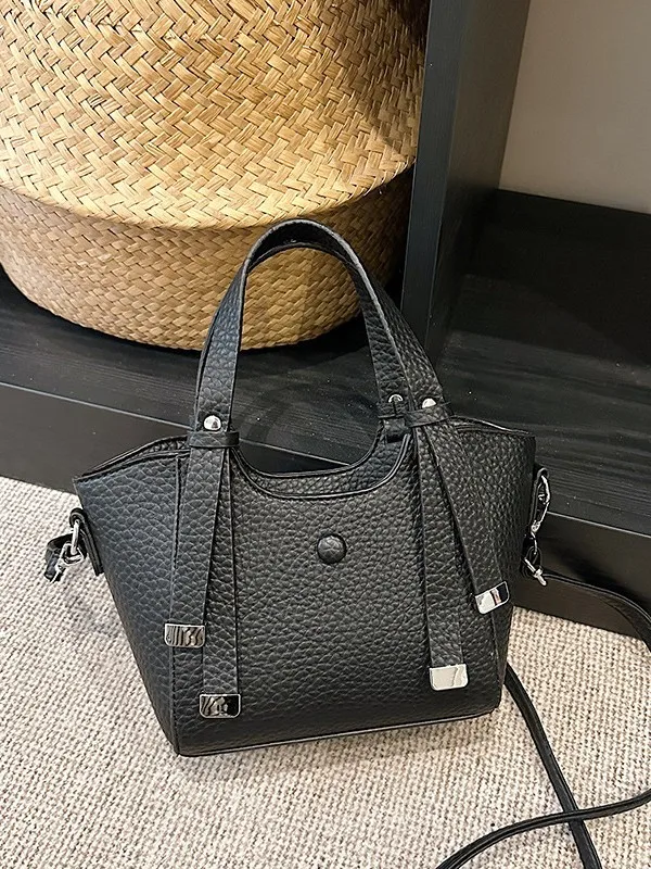 Classic Vintage Pebbled Leather Mini Tote Bag, Trendy Versatile Crossbody with Dual Handles & Adjustable Strap
Classic Vintage Pebbled Leather Mini Tote Bag, Trendy Versatile Crossbody with Dual Handles & Adjustable Strap