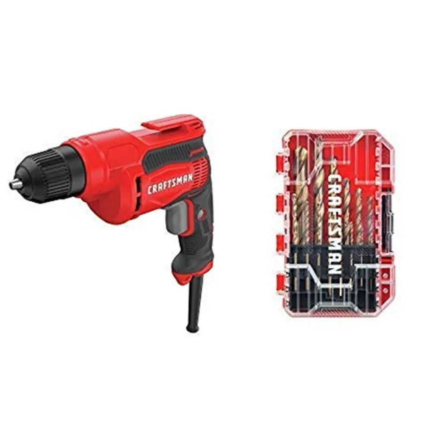 Дрель-шуруповерт 7 А, 3/8 дюйма, с набором сверл, оксид золотистого цвета, 14 предметов, CMED731 и CMAM2214
Дрель-шуруповерт 7 А, 3/8 дюйма, с набором сверл, оксид золотистого цвета, 14 предметов, CMED731 и CMAM2214