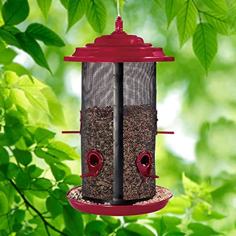 Nature's Yard - Crimson Extra-Large Twin Bird Feeder: Hanging Bird Feeder for Outdoors; Holds 8.5 Pounds of Seed - Red
Nature's Yard - Crimson Extra-Large Twin Bird Feeder: Hanging Bird Feeder for Outdoors; Holds 8.5 Pounds of Seed - Red