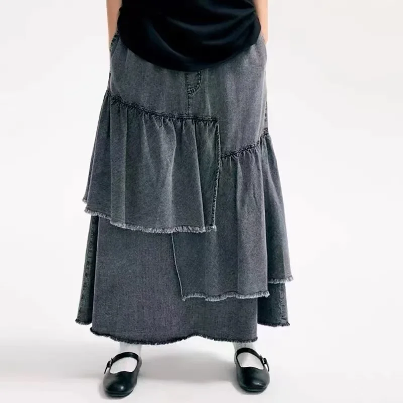 High Waist Cotton Denim Skirt Women's Summer New Style Belted Elastic Waist Midi Skirt Casual A-Line Skirt Vintage Style
High Waist Cotton Denim Skirt Women's Summer New Style Belted Elastic Waist Midi Skirt Casual A-Line Skirt Vintage Style