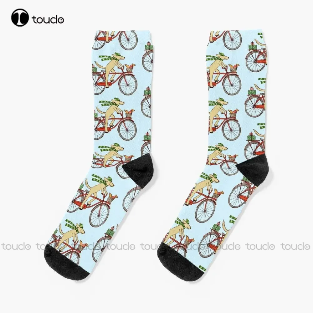 Dog Riding Bicycle With Squirrel Winter Holiday Socks Slouchy Socks For Women Personalized Custom Unisex Adult Teen Youth Socks
Dog Riding Bicycle With Squirrel Winter Holiday Socks Slouchy Socks For Women Personalized Custom Unisex Adult Teen Youth Socks