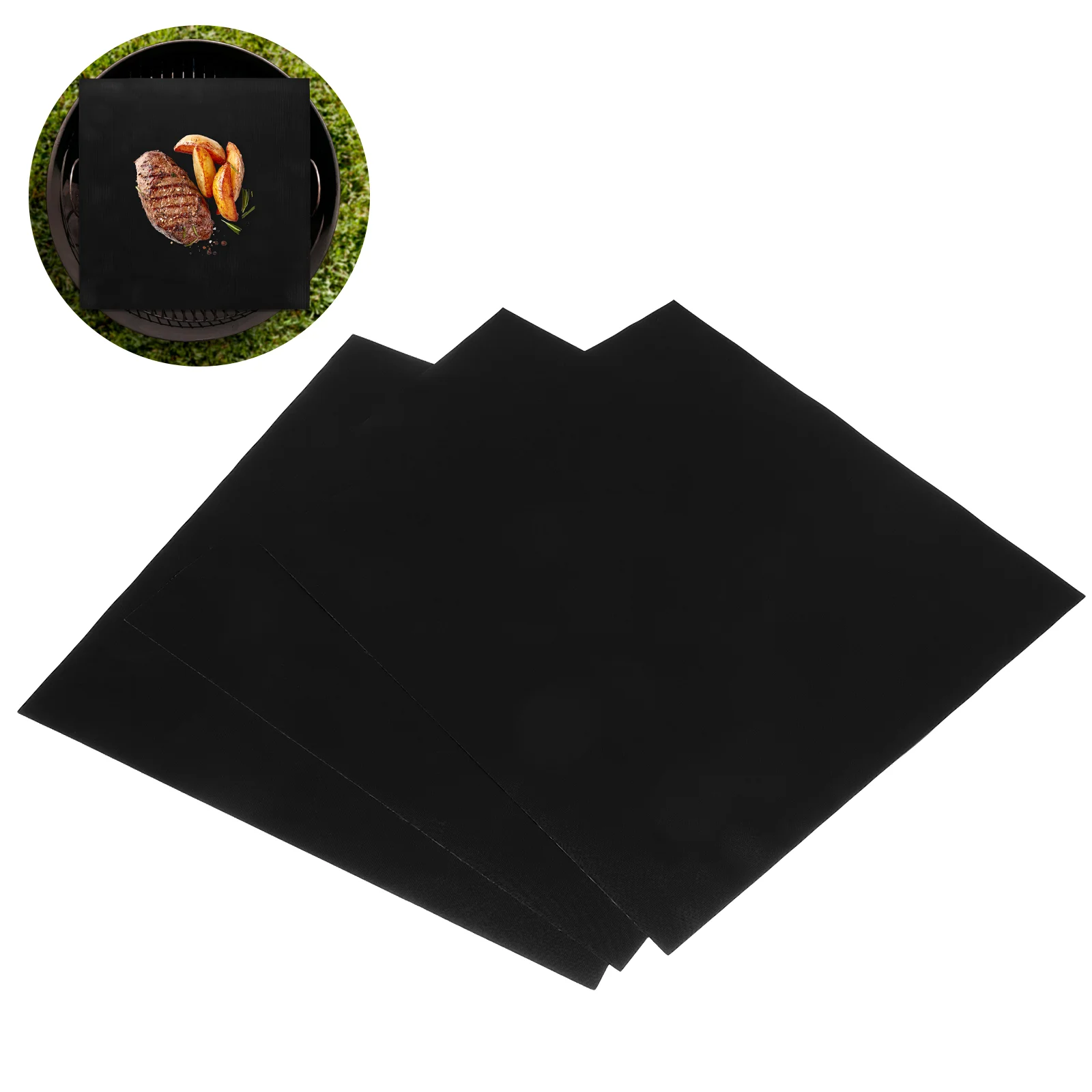 3 Pcs Mat Reusable Nonstick Grill Cooking Accessories Tool Camping Gear for Bbq Mats Non Stick Outdoor Oven Baking Pan Set
3 Pcs Mat Reusable Nonstick Grill Cooking Accessories Tool Camping Gear for Bbq Mats Non Stick Outdoor Oven Baking Pan Set