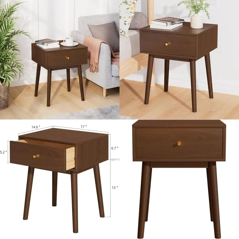 Современная тумбочка из цельного дерева середины века с ящиком, приставной столик для хранения вещей
Современная тумбочка из цельного дерева середины века с ящиком, приставной столик для хранения вещей