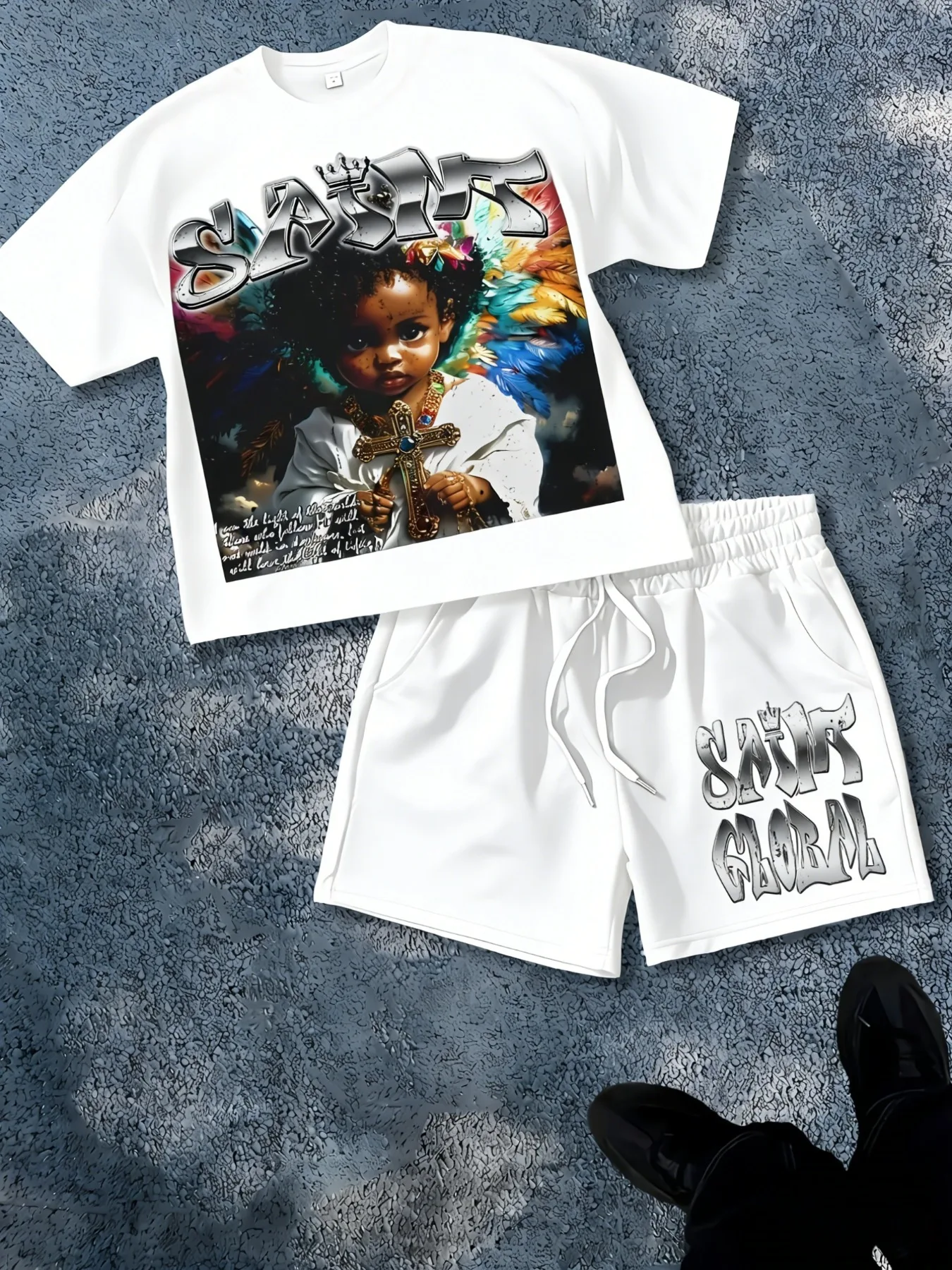 2026 Summer New Men's Short-Sleeved Set with 3D Trendy Brand Pattern Printing Casual Street Style Fashionable Comfortable
2026 Summer New Men's Short-Sleeved Set with 3D Trendy Brand Pattern Printing Casual Street Style Fashionable Comfortable