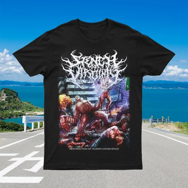 Новинка 2023 года, уличная мода унисекс с принтом «Destruction of Human Conscience», модные короткие рукава из чистого хлопка, круглые 
Новинка 2023 года, уличная мода унисекс с принтом «Destruction of Human Conscience», модные короткие рукава из чистого хлопка, круглые