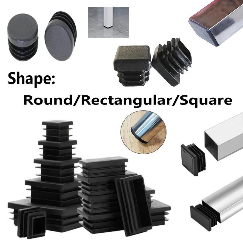 10-16pcs Duty Black Plastic Blanking End Cap Plug Insert Stopper for Chair Leg Tube Pipe, Fits Round/Square/Rectangular Tubes
10-16pcs Duty Black Plastic Blanking End Cap Plug Insert Stopper for Chair Leg Tube Pipe, Fits Round/Square/Rectangular Tubes