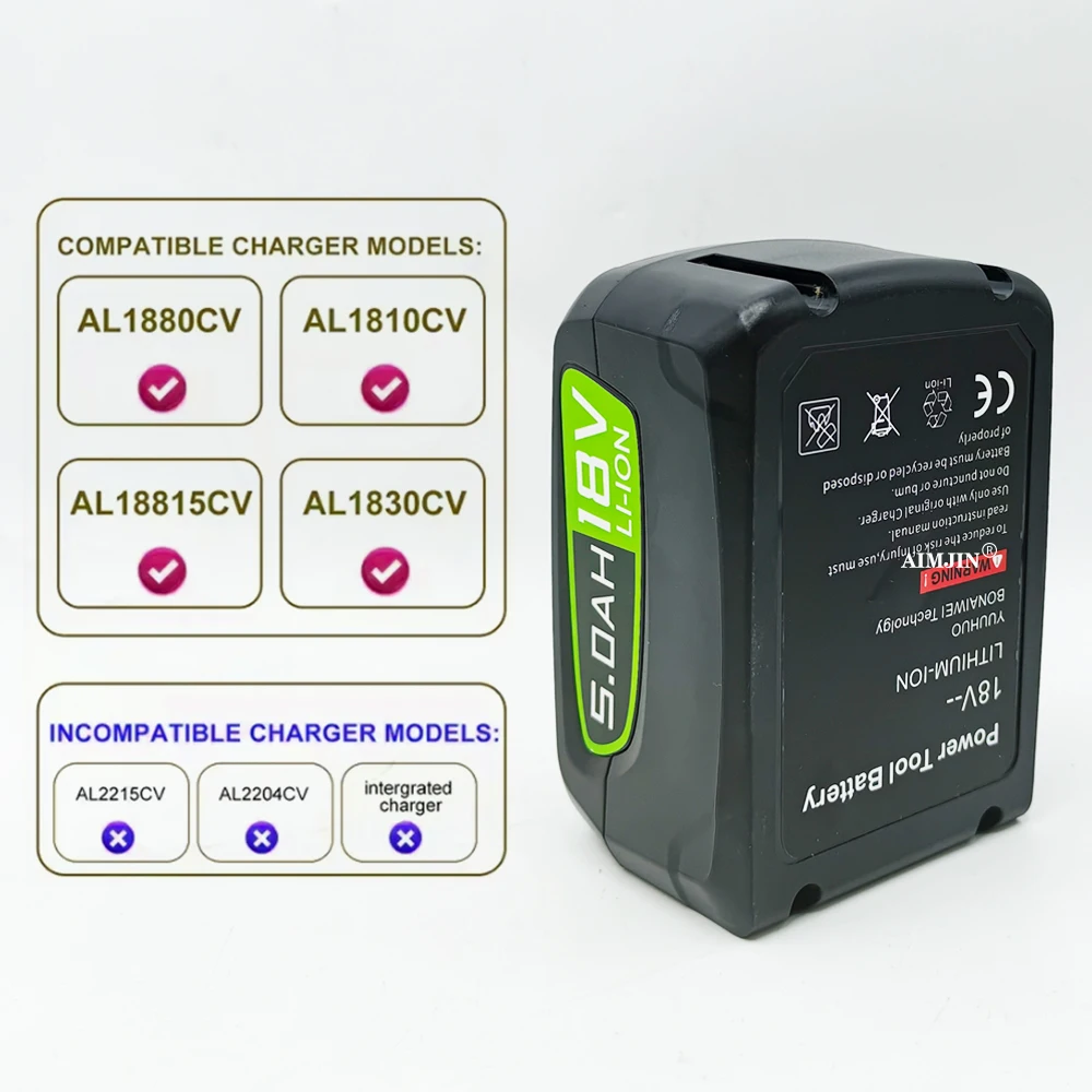 For Bosch Home & Garden PBA PSB PSR 18V Battery Tools AL1880CV AL18815CV For Bosch PBA Battery 18V 5.0Ah Replacement Battery
For Bosch Home & Garden PBA PSB PSR 18V Battery Tools AL1880CV AL18815CV For Bosch PBA Battery 18V 5.0Ah Replacement Battery