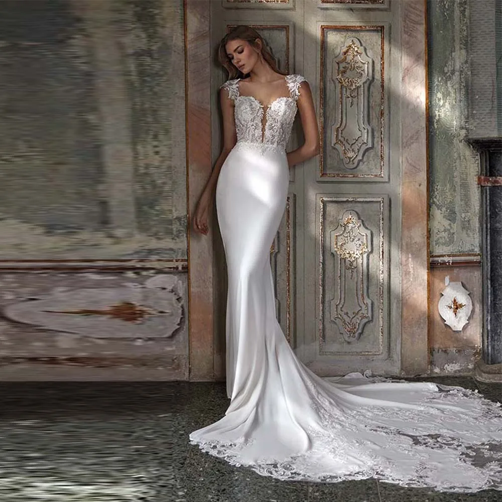 Luxury Boho Wedding Dresses Satin Embroidery Pearl Button Sheath Sweetheart Floor Length Dresses Gowns for Women 2024 Bride
Luxury Boho Wedding Dresses Satin Embroidery Pearl Button Sheath Sweetheart Floor Length Dresses Gowns for Women 2024 Bride