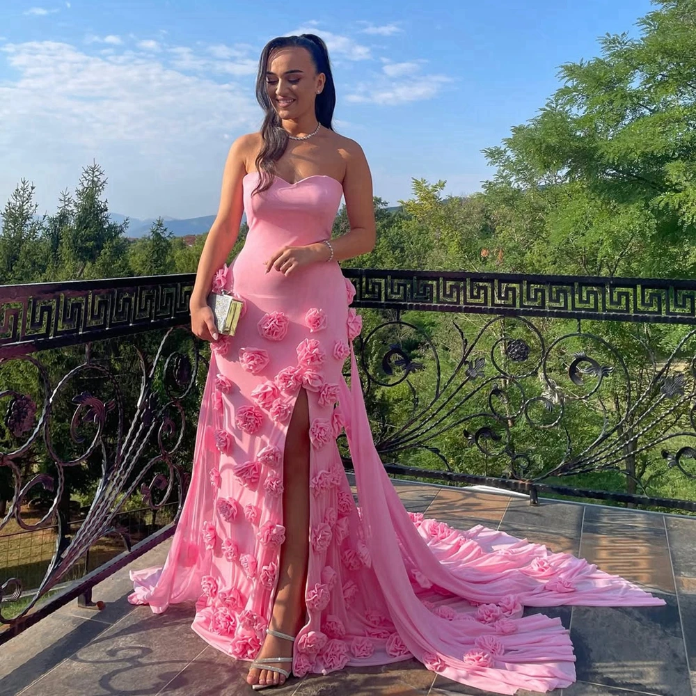 Новое розовое шифоновое вечернее платье с 3D розовой аппликацией Шикарные платья без бретелек с высоким разрезом и цветочным принтом для выпускного вечера Романтическое вечернее платье
Новое розовое шифоновое вечернее платье с 3D розовой аппликацией Шикарные платья без бретелек с высоким разрезом и цветочным принтом для выпускного вечера Романтическое вечернее платье