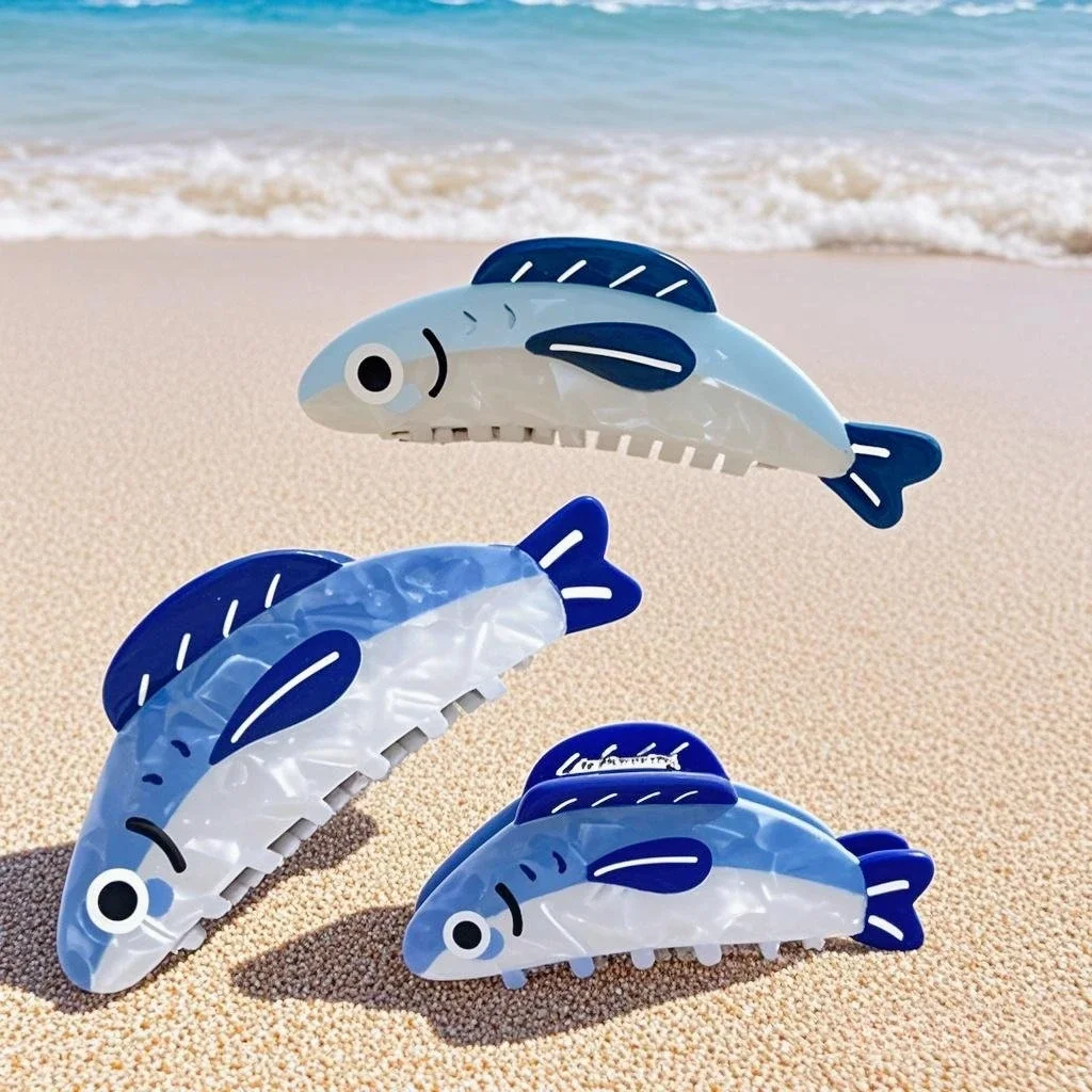 New Blue Sardine Series Hair Claw Fish Marine Animal Claw Clip Beach INS Hot Crab Hair Clips Hair Accessories for Women Girls
New Blue Sardine Series Hair Claw Fish Marine Animal Claw Clip Beach INS Hot Crab Hair Clips Hair Accessories for Women Girls