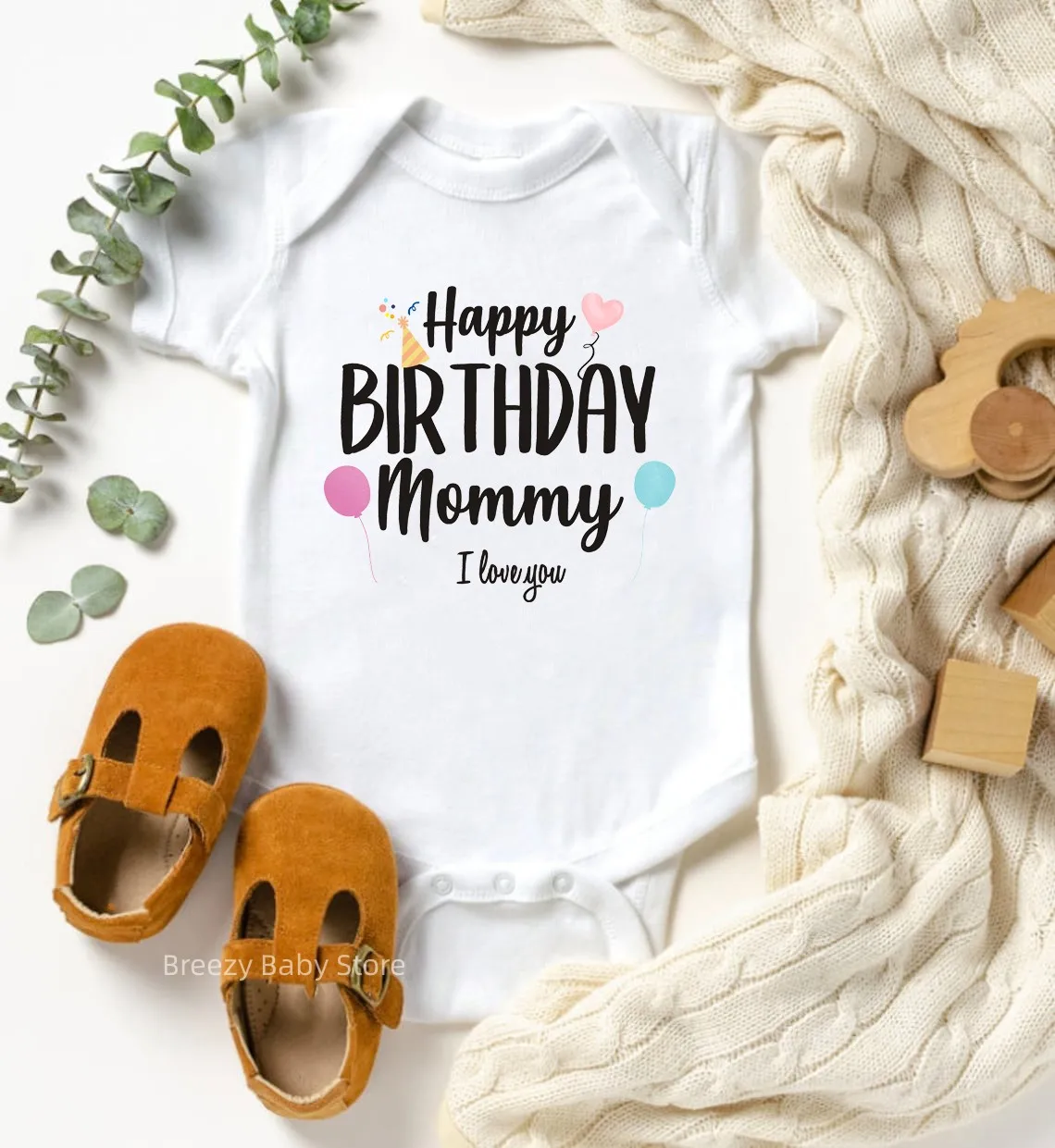 Happy Birthday Mommy I Love You Funny Newborn Baby Bodysuits Cotton Newborn Baby Boys Girls Rompers Outfits Mommy Gift
Happy Birthday Mommy I Love You Funny Newborn Baby Bodysuits Cotton Newborn Baby Boys Girls Rompers Outfits Mommy Gift