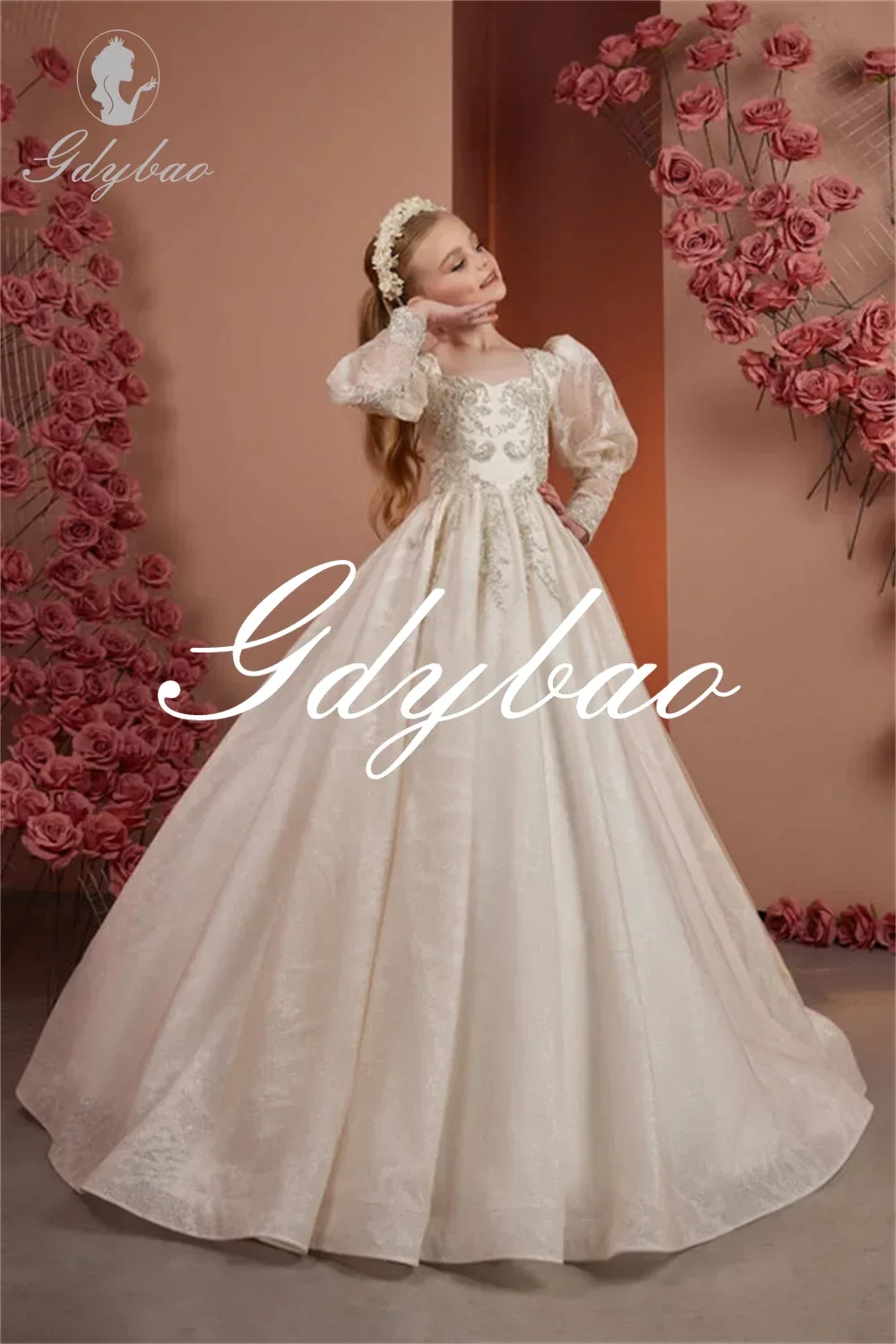 Wedding Princess Square Neck Applique Sequined Flower Girl Dress Long Sleeve Floor Length First Communion Dress Customized 2025
Wedding Princess Square Neck Applique Sequined Flower Girl Dress Long Sleeve Floor Length First Communion Dress Customized 2025