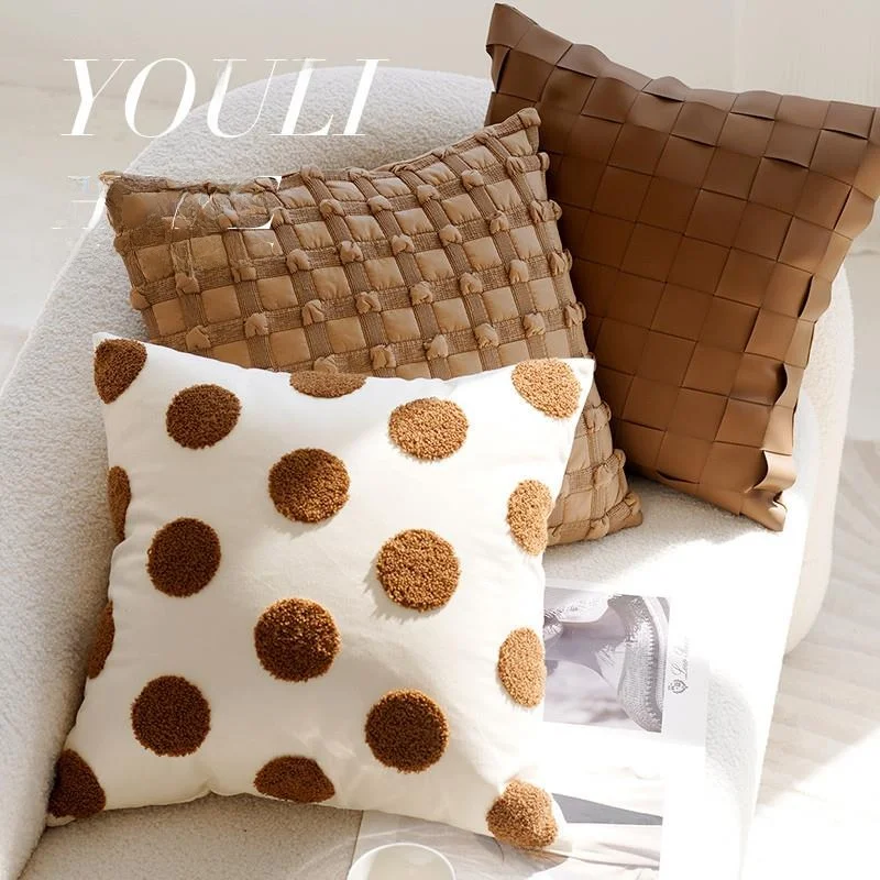 Brown High-End Feel Wabi-Sabi Pillowcase Sofa Living Room Window Bed Backrest Cushion Cover Home Decorative Fabric
Brown High-End Feel Wabi-Sabi Pillowcase Sofa Living Room Window Bed Backrest Cushion Cover Home Decorative Fabric