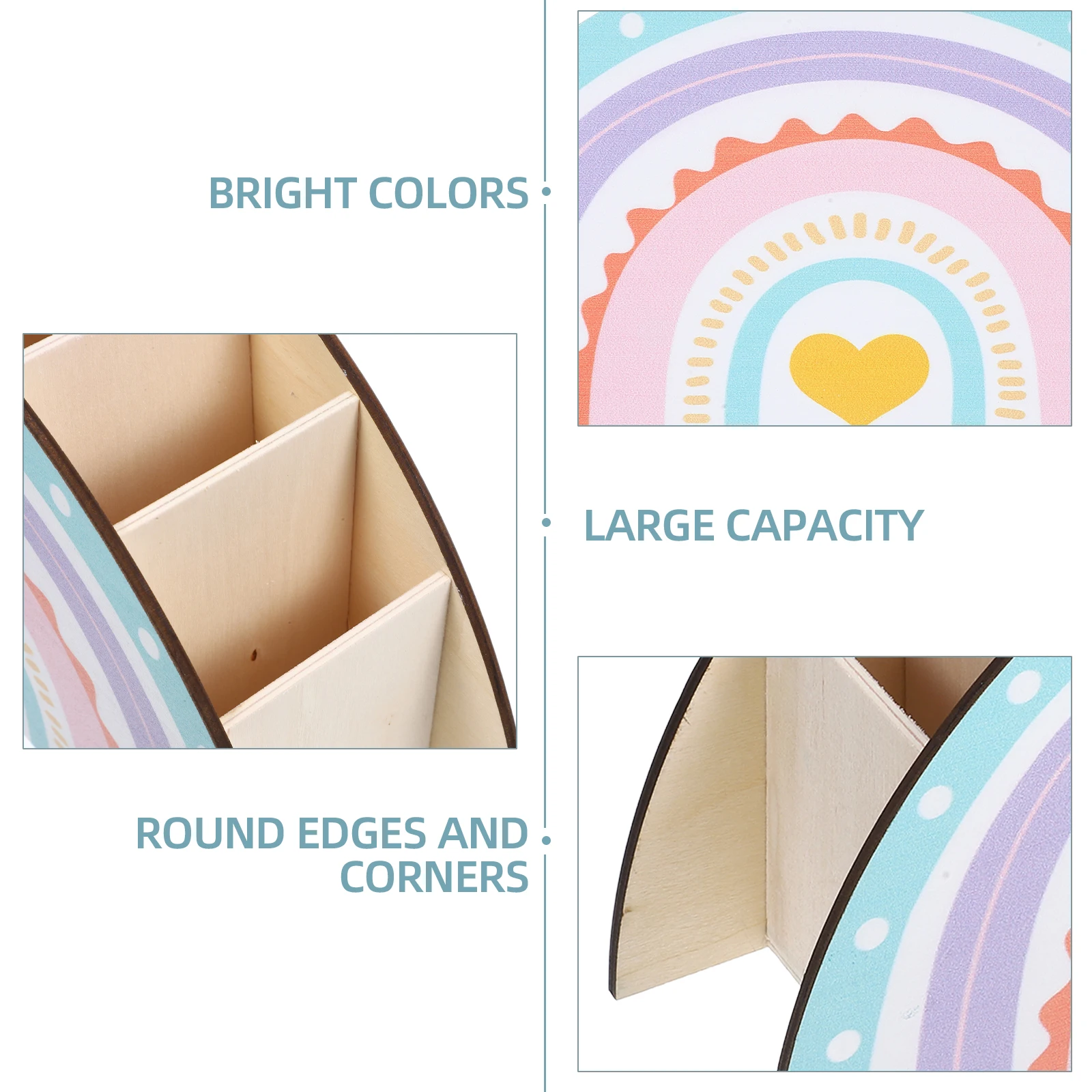 Wooden Pen Holder Desk Organizer Rainbow Colors Office Supplies Storage Teacher Gift Pencil Dispenser Classroom Accessories
Wooden Pen Holder Desk Organizer Rainbow Colors Office Supplies Storage Teacher Gift Pencil Dispenser Classroom Accessories