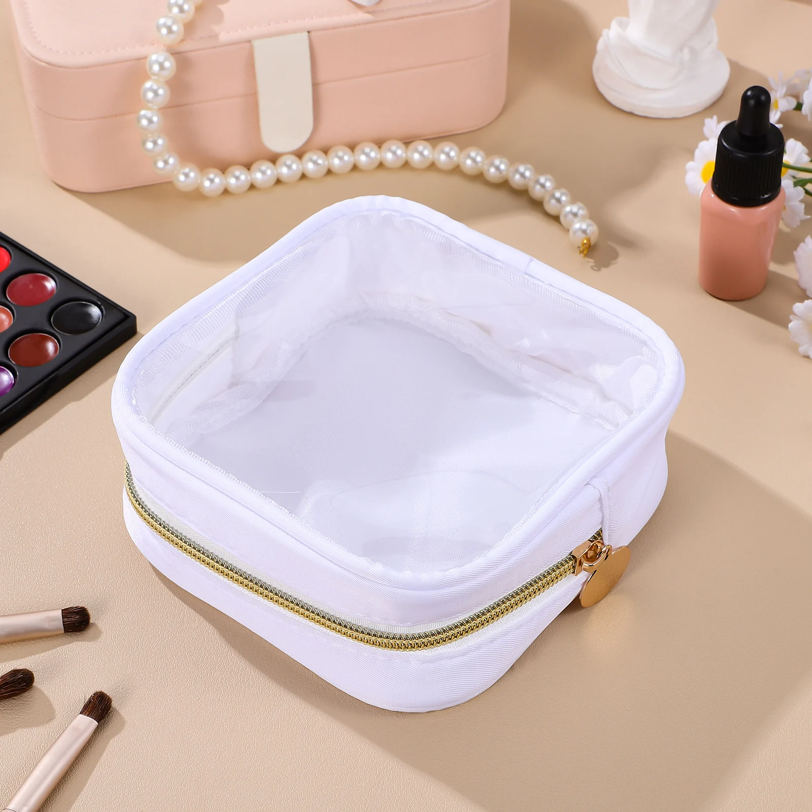 Mini Makeup Bag Clear Front Zippered Portable Travel Cosmetics Organizer Small Makeup Pouch Travel Toiletry Bag
Mini Makeup Bag Clear Front Zippered Portable Travel Cosmetics Organizer Small Makeup Pouch Travel Toiletry Bag