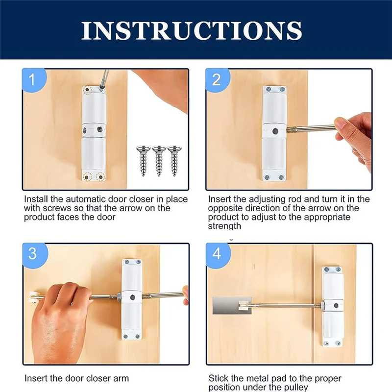 Automatic Door Closer Metal Zinc Alloy Safety Spring Door Closer Adjustable 30 Kg Closing Door Hinge-AA70
Automatic Door Closer Metal Zinc Alloy Safety Spring Door Closer Adjustable 30 Kg Closing Door Hinge-AA70