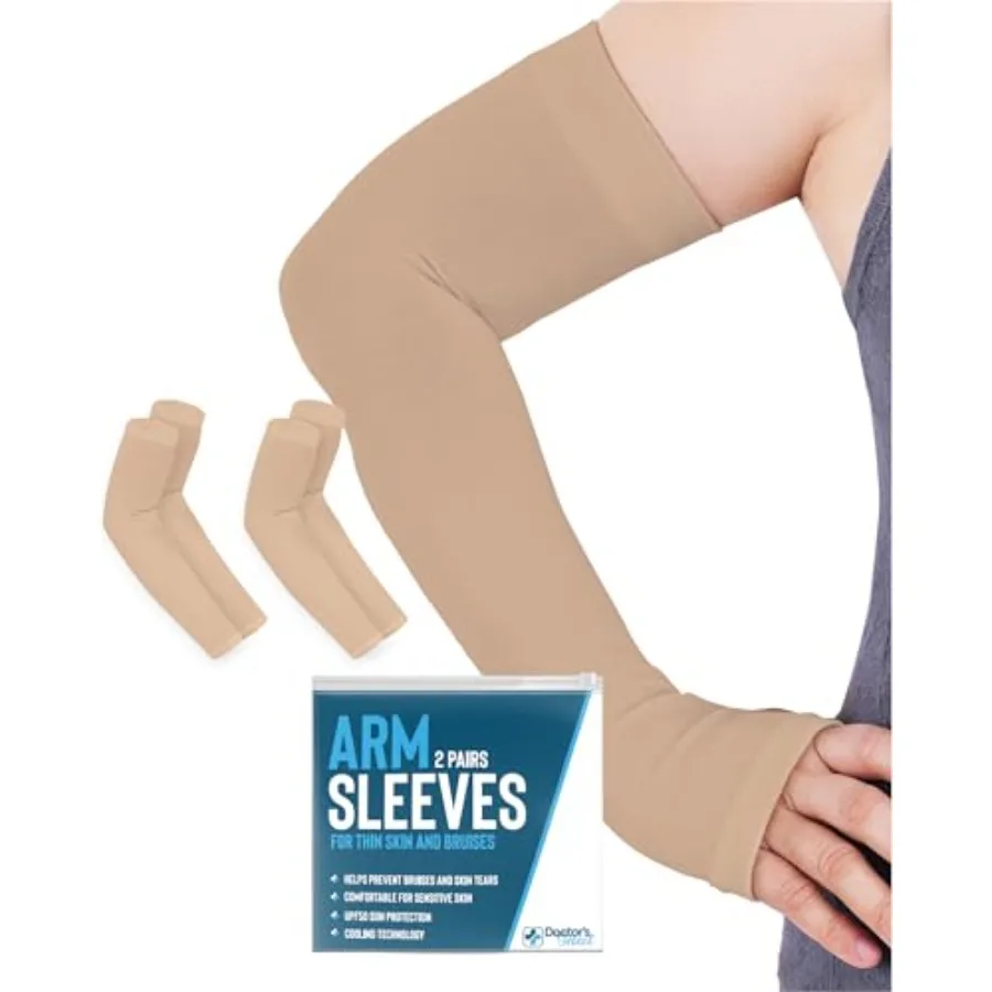 Arm Protectors for Thin Skin and Bruising for Women and Men - 2 Pairs UPF 50 Sun Protection and Cooling
Arm Protectors for Thin Skin and Bruising for Women and Men - 2 Pairs UPF 50 Sun Protection and Cooling