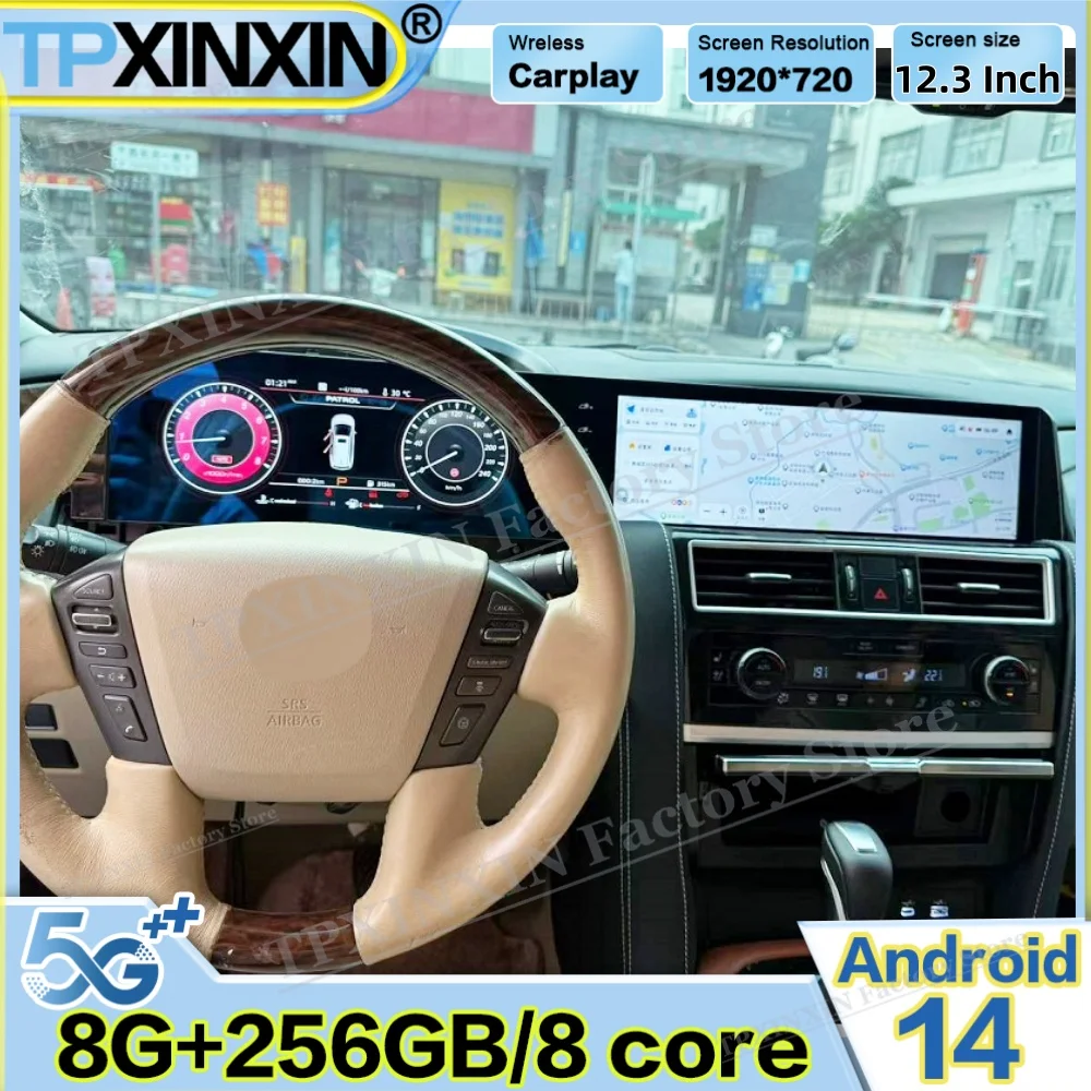 Dual Screen Radio Car Stereo For Nissan Patrol Y62 Amada Upgrade Y63 Android 14 Auto Carplay Multimedia GPS Navigation Head Unit
Dual Screen Radio Car Stereo For Nissan Patrol Y62 Amada Upgrade Y63 Android 14 Auto Carplay Multimedia GPS Navigation Head Unit