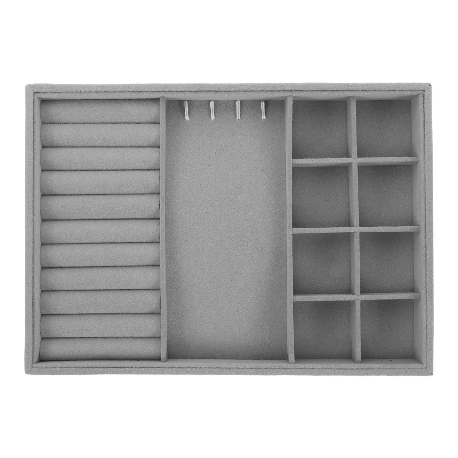 Gray Large 3in1 Jewelry Box Velvet Rings Earrings Studs Organizer Tray Soft Lining Display Stand Storage Solution
Gray Large 3in1 Jewelry Box Velvet Rings Earrings Studs Organizer Tray Soft Lining Display Stand Storage Solution