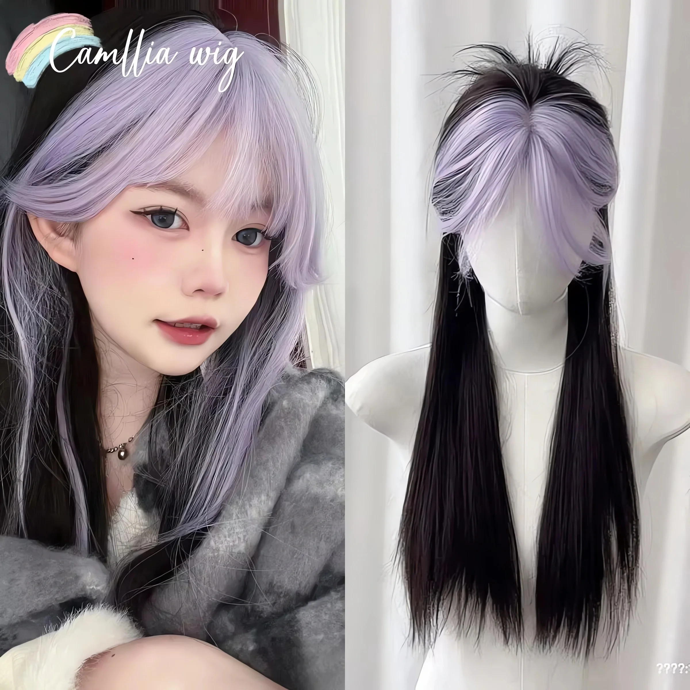 Ashely Wigs for Women Long Straight Black and Purple Wig for daily use cosplay Synthetic Fashion Tenderness ウィッグ Lolita 가발
Ashely Wigs for Women Long Straight Black and Purple Wig for daily use cosplay Synthetic Fashion Tenderness ウィッグ Lolita 가발