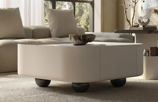 Cream wind coffee table living room household small apartment modern simple rock slab tea table
Cream wind coffee table living room household small apartment modern simple rock slab tea table