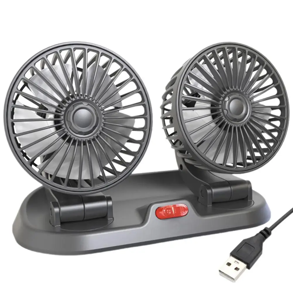 Double-head Car Fan Cooling Car Fan Dual Head Usb Car Fan 3 Speeds Adjustable Auto Cooler Air Fan Car Accessories Wind Regulatio
Double-head Car Fan Cooling Car Fan Dual Head Usb Car Fan 3 Speeds Adjustable Auto Cooler Air Fan Car Accessories Wind Regulatio