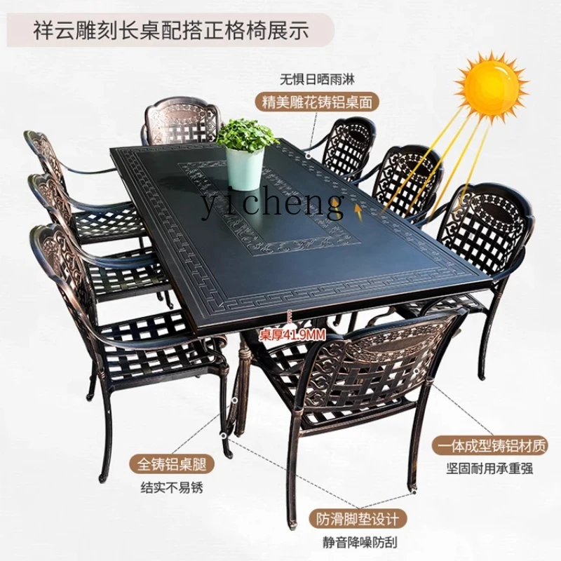 XL outdoor tables and chairs courtyard cast aluminum garden outdoor balcony waterproof and sunscreen aluminum alloy
XL outdoor tables and chairs courtyard cast aluminum garden outdoor balcony waterproof and sunscreen aluminum alloy